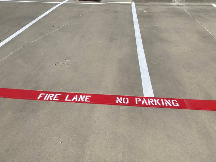 Fire Lane Striping in McHenry County, IL
